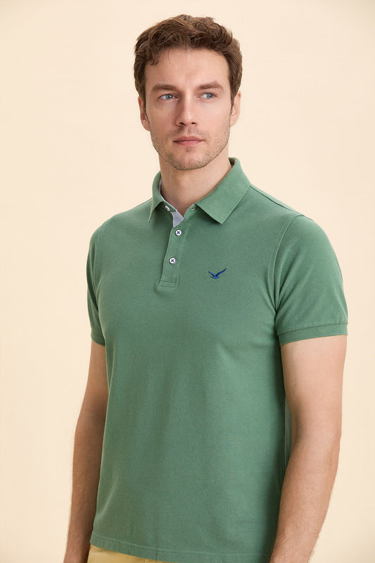 Khaki Logo Polo T-Shirt