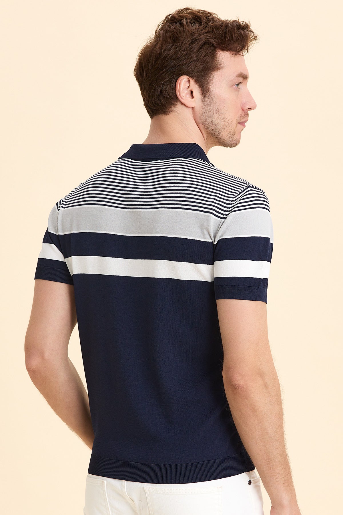 Navy Blue Polo Knitwear