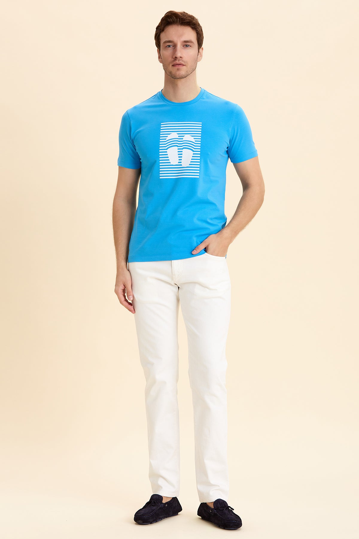 Turquoise Printed T-Shirt