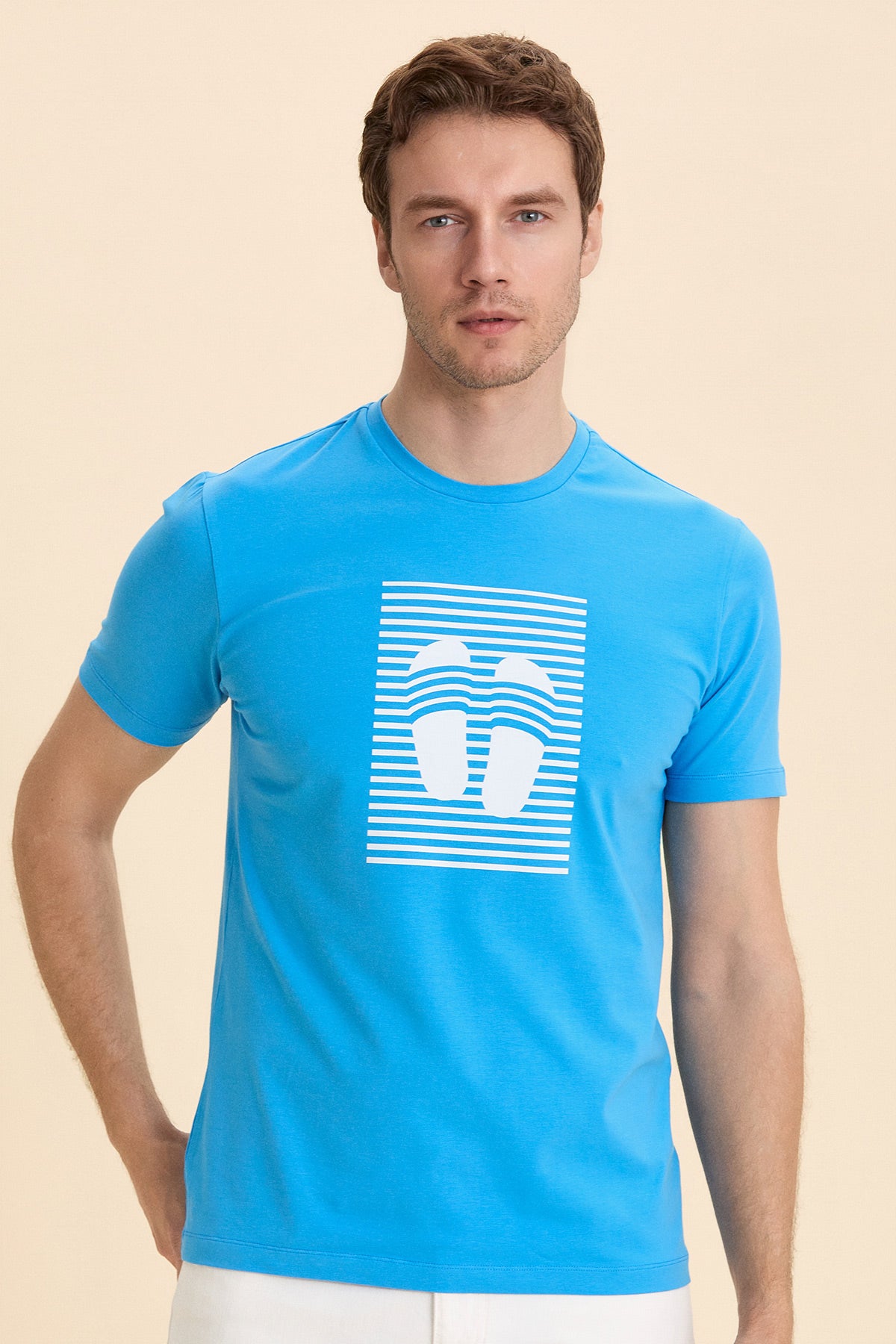 Turquoise Printed T-Shirt