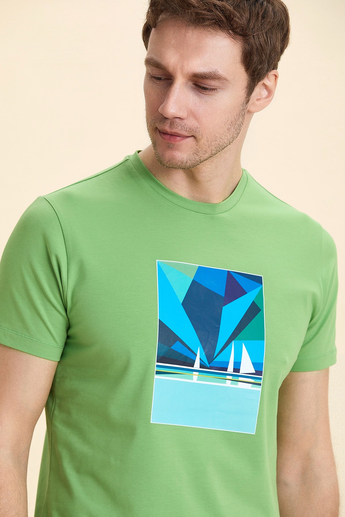Green Marine Printed T-Shirt
