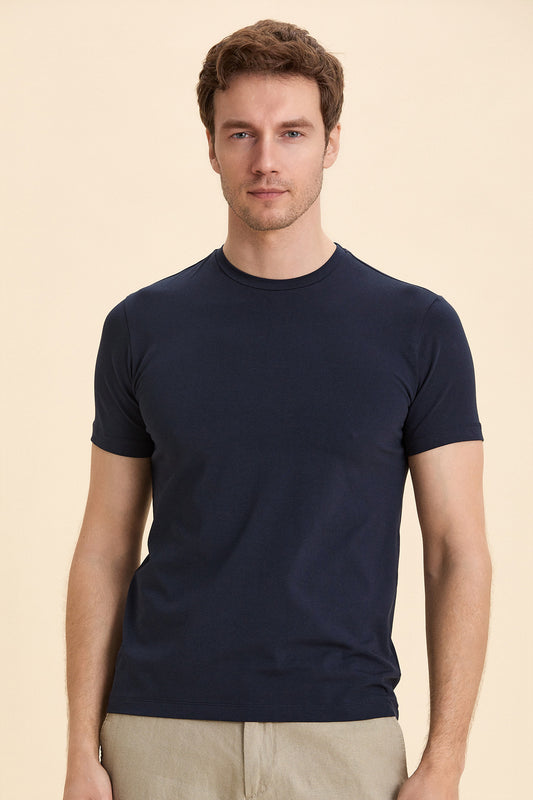 Navy Blue Basic T-Shirt