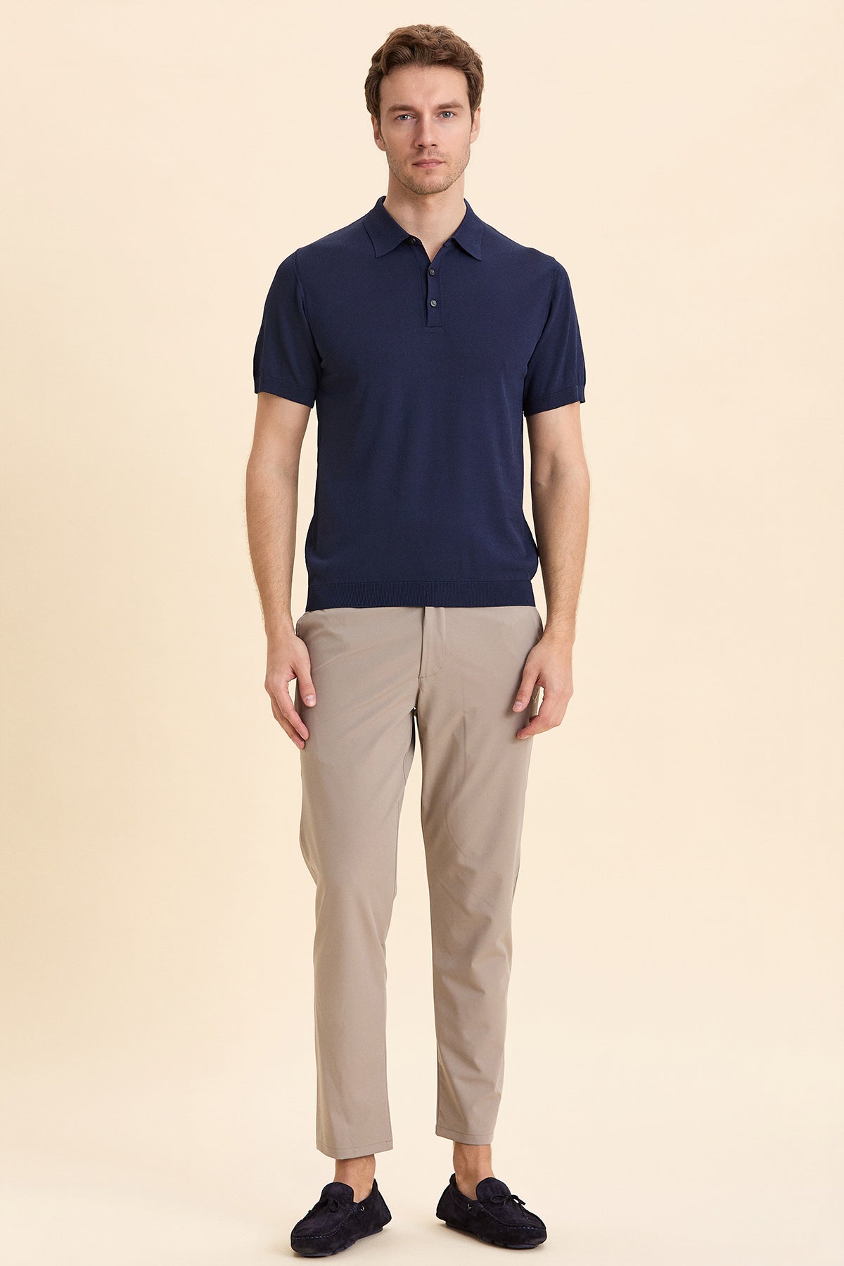 Navy Blue Polo Knitwear