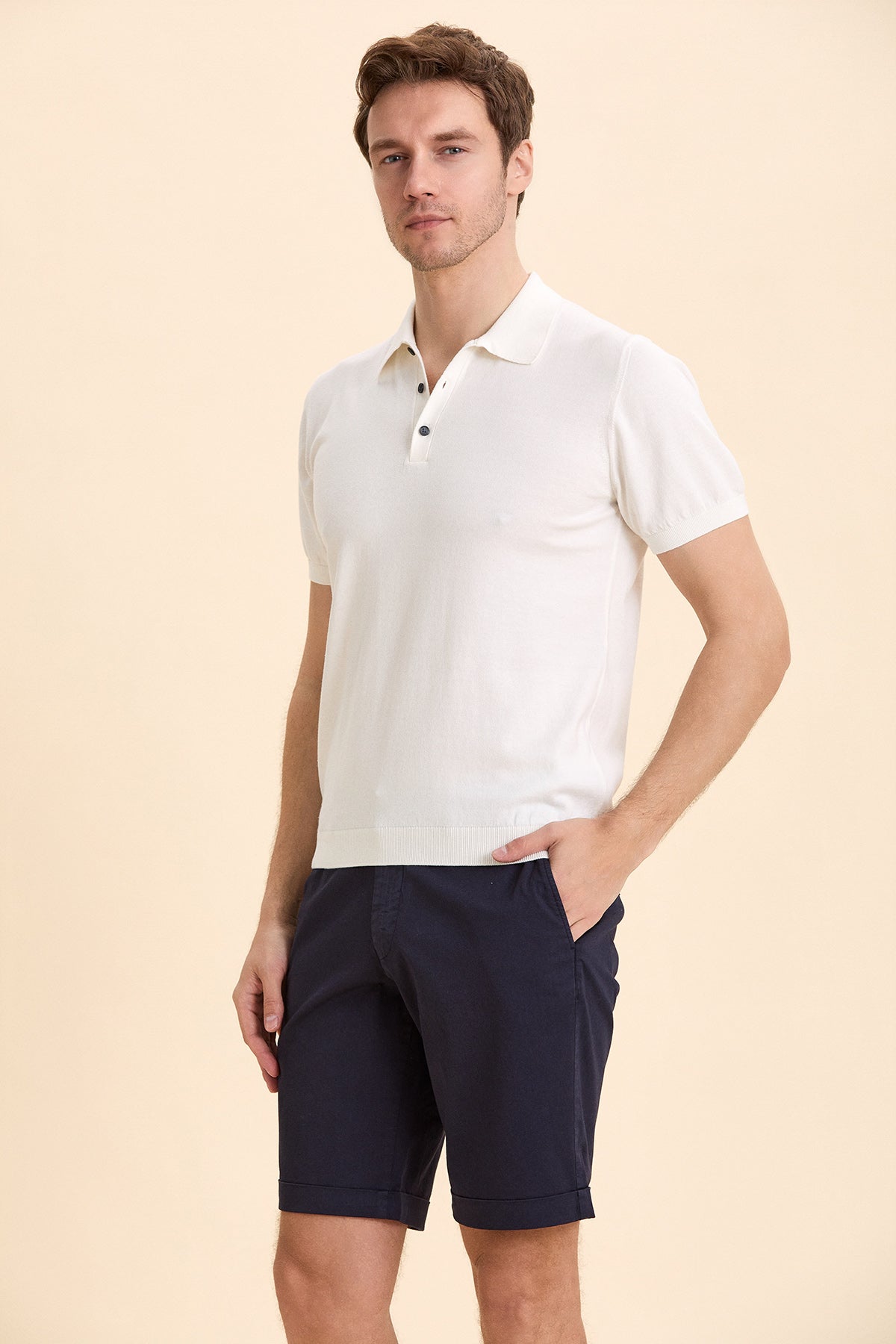 Off White Polo Knitwear