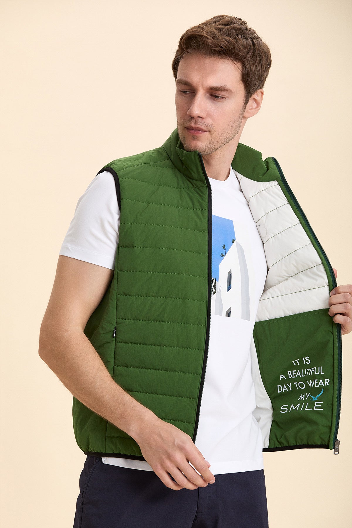 Green Puffer Vest