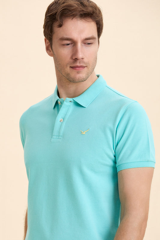 Turquoise Logo Polo T-Shirt