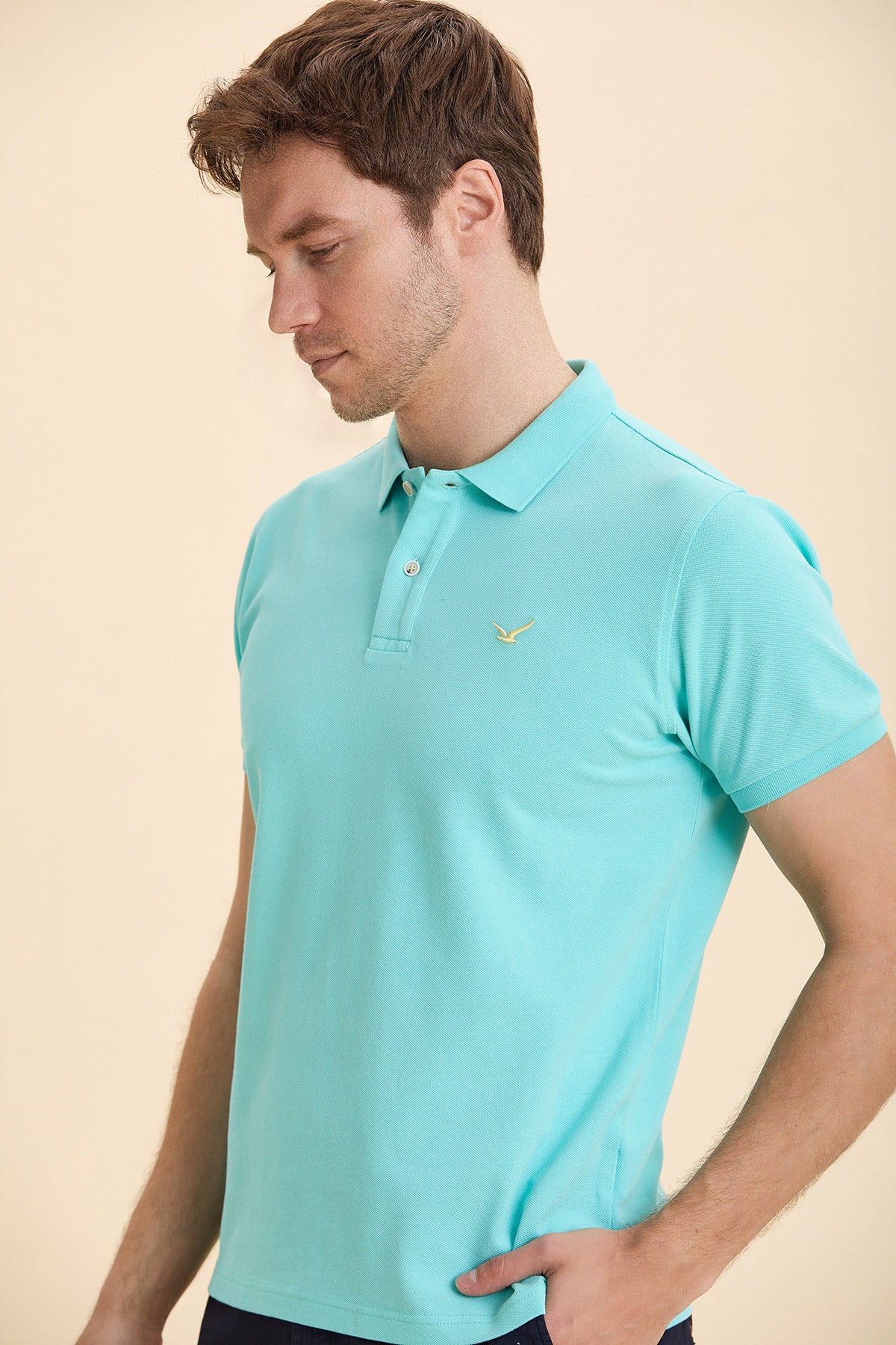 Turquoise Logo Polo T-Shirt
