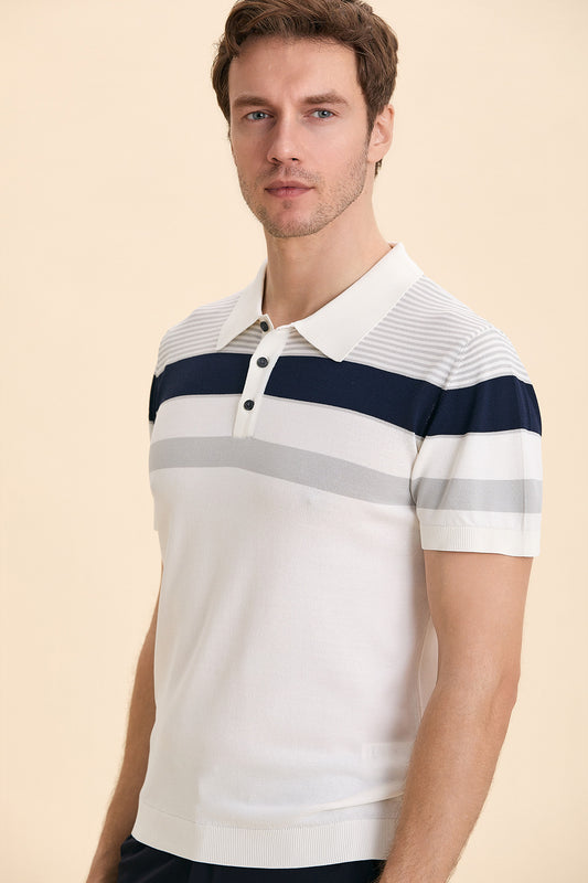 Off White Polo Knitwear