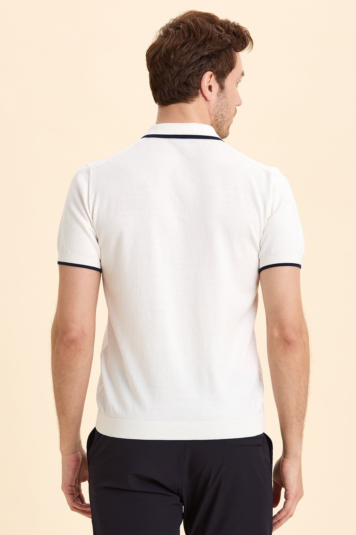 Off White Polo Knitwear