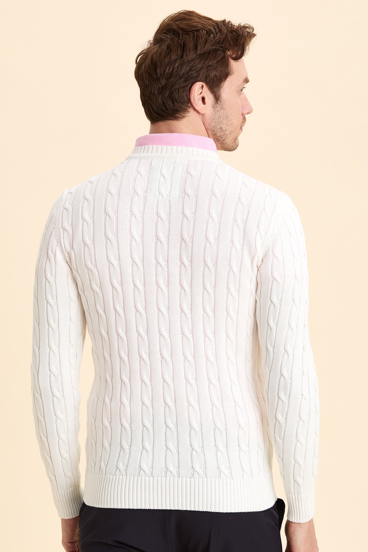 Off-White Hair Knit Crew Neck Knitwear