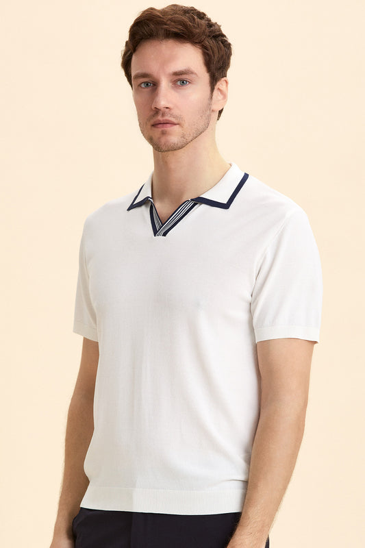 Off White Polo Knitwear