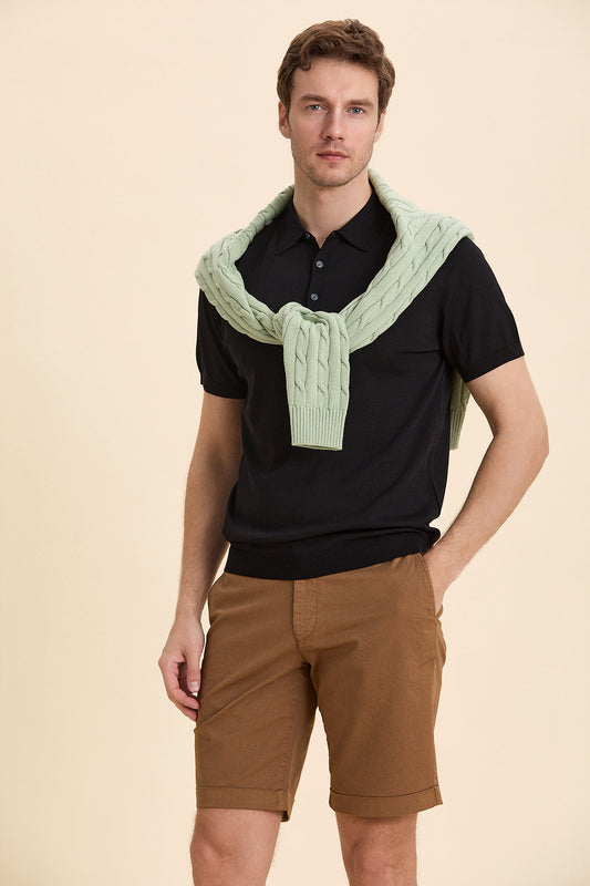 Black Polo Knitwear