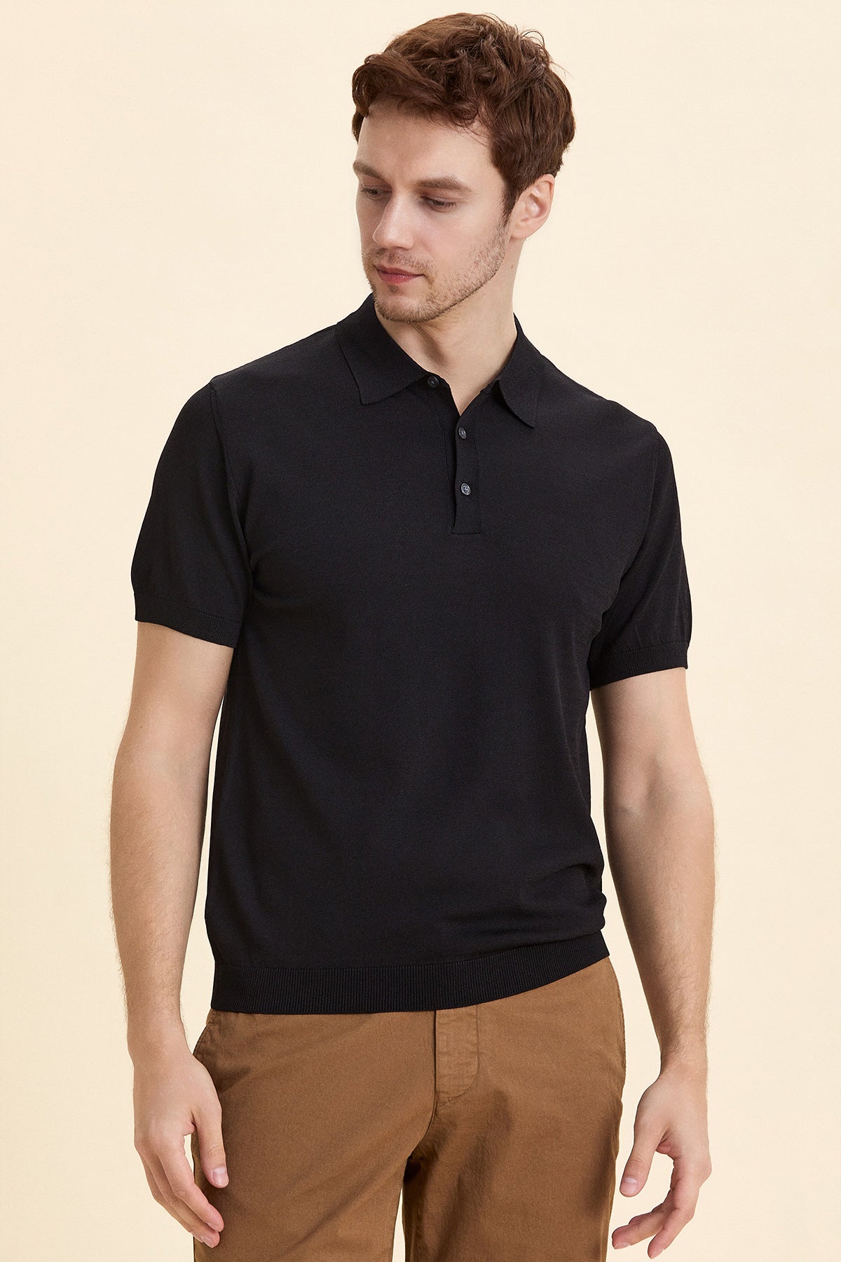 Black Polo Knitwear