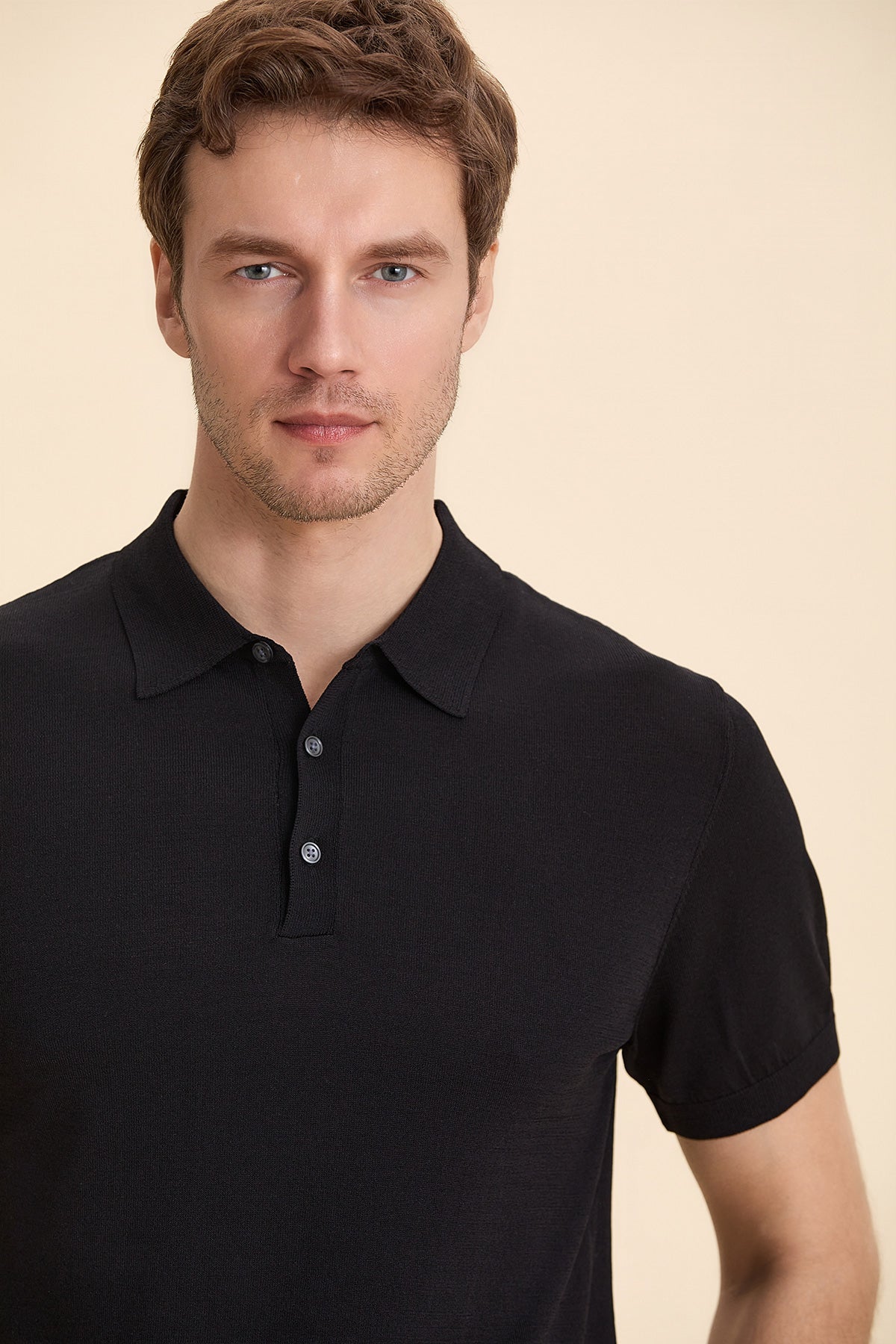 Black Polo Knitwear