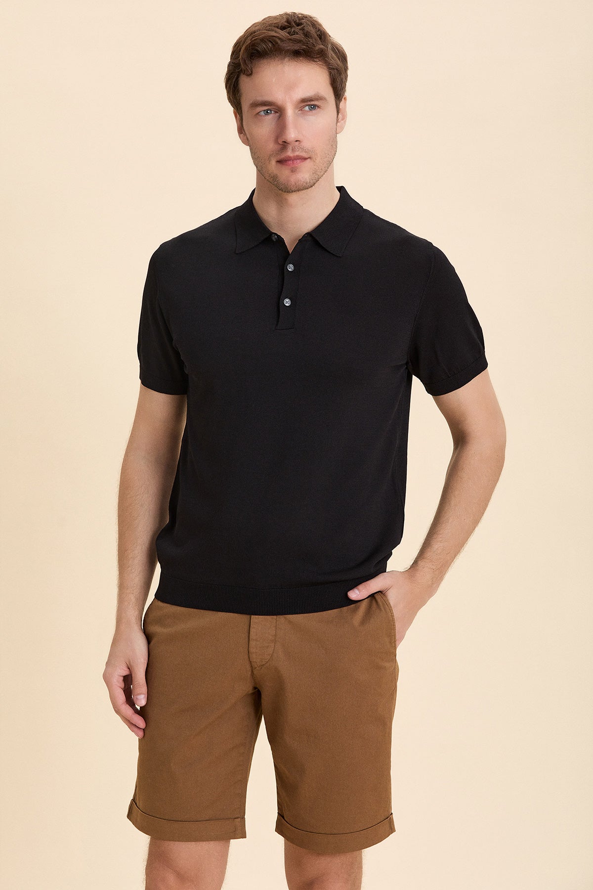 Black Polo Knitwear