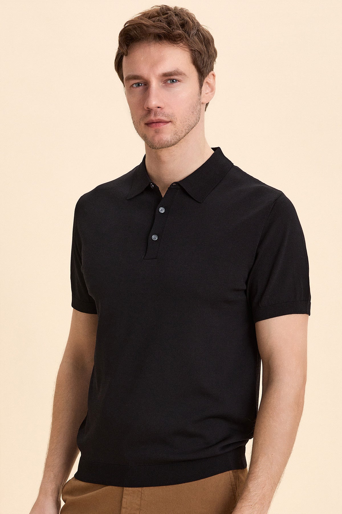 Black Polo Knitwear