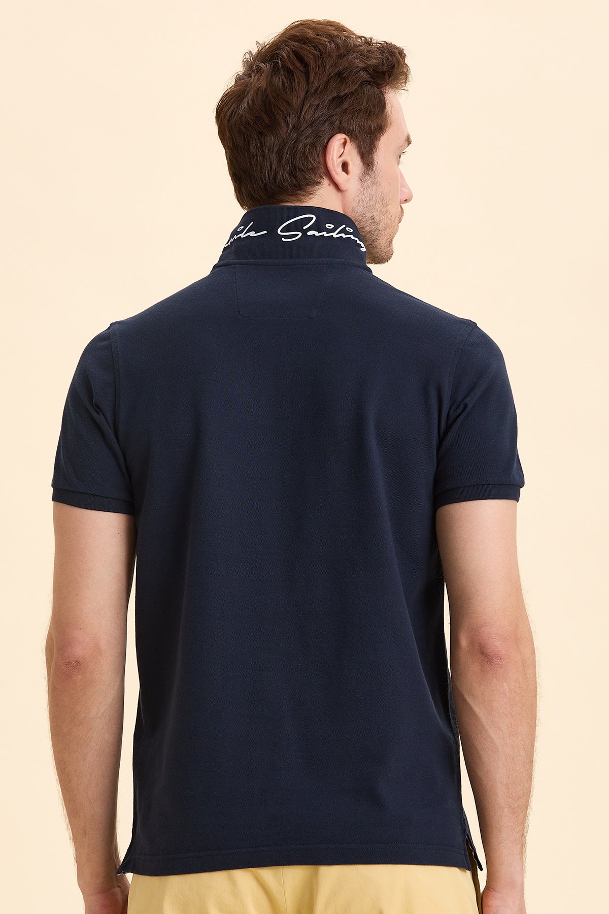 Navy Blue 100% Cotton Polo T-Shirt