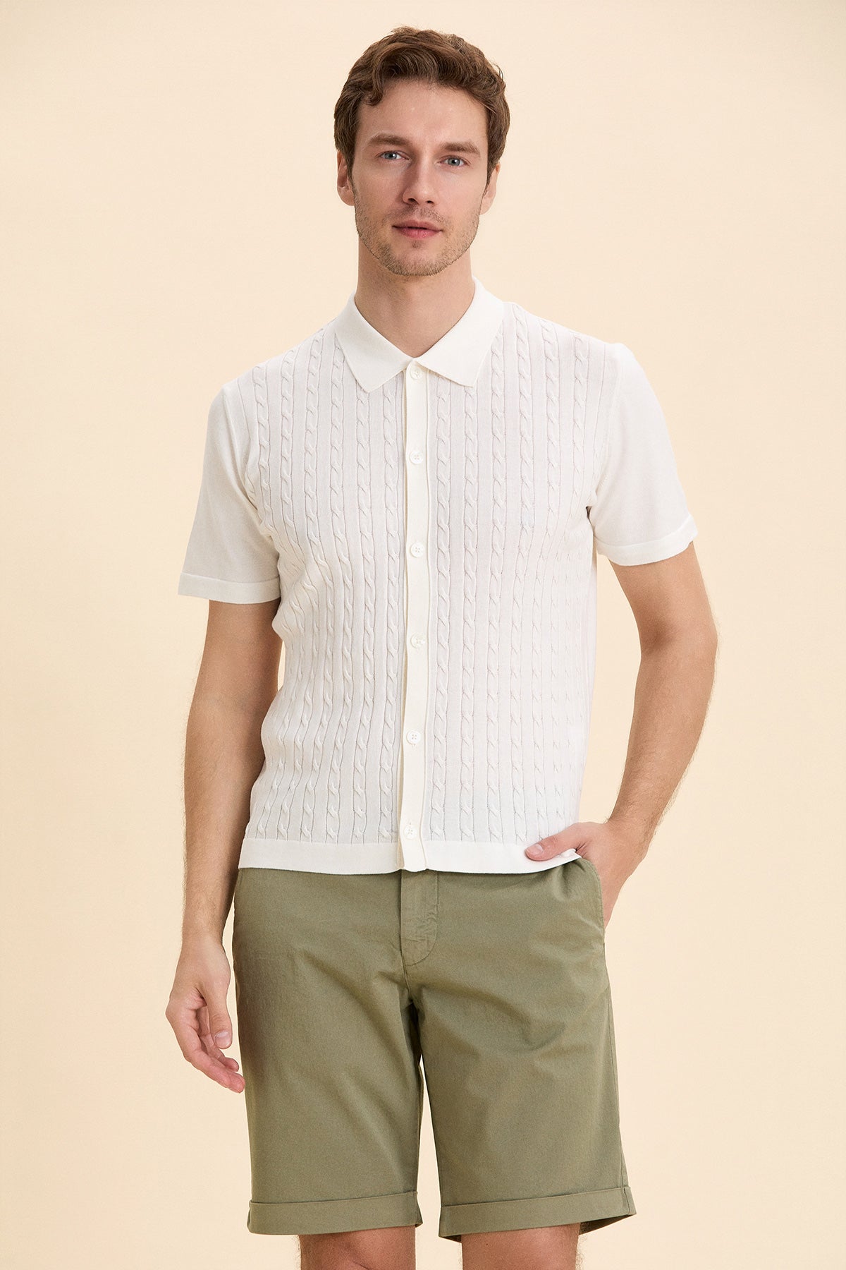 Off White Polo Knitwear