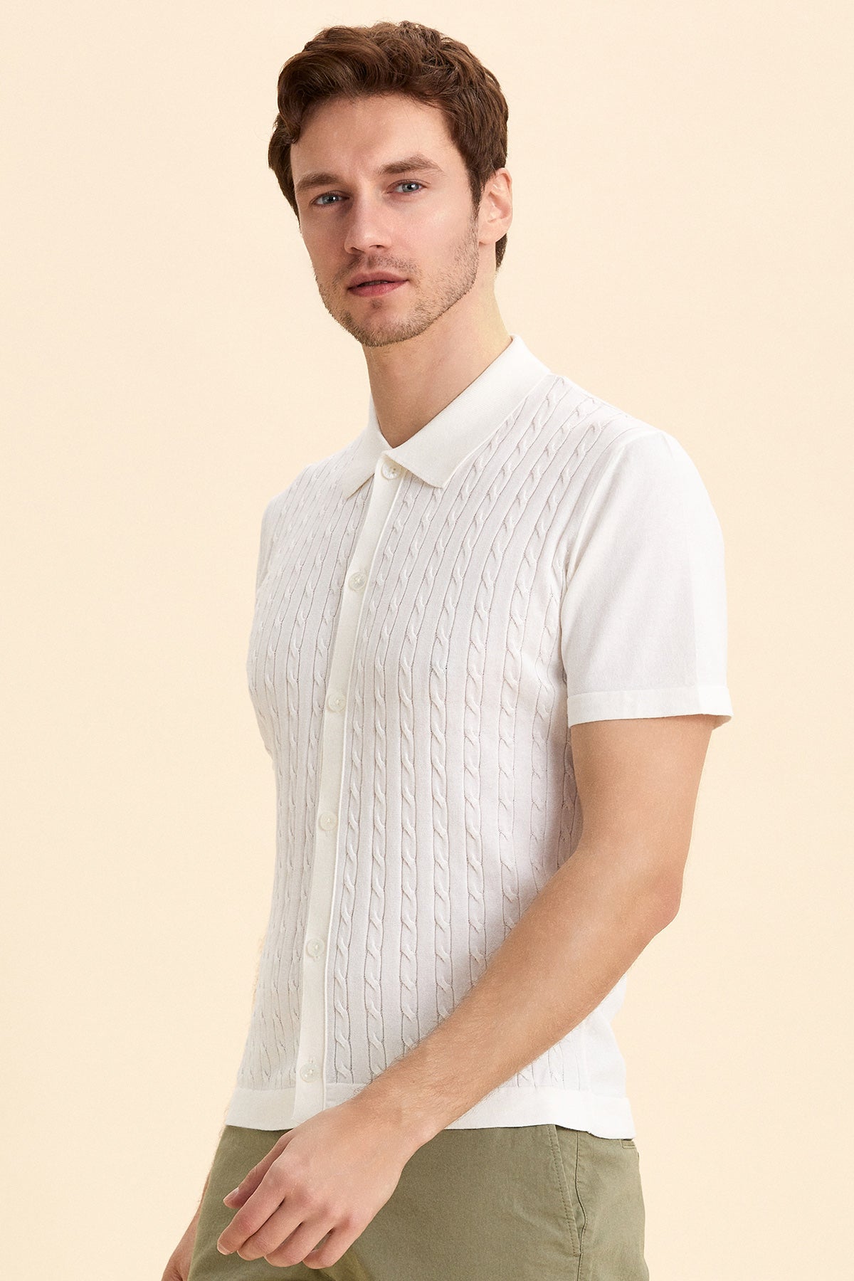 Off White Polo Knitwear