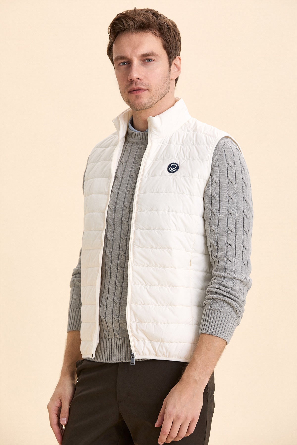 Light Beige Puffer Vest
