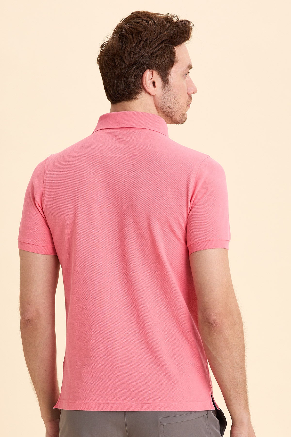 Polo T-Shirt with Coral Logo