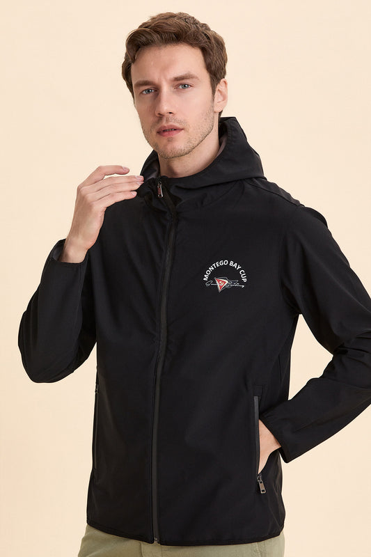 Hooded Black Summer Coat