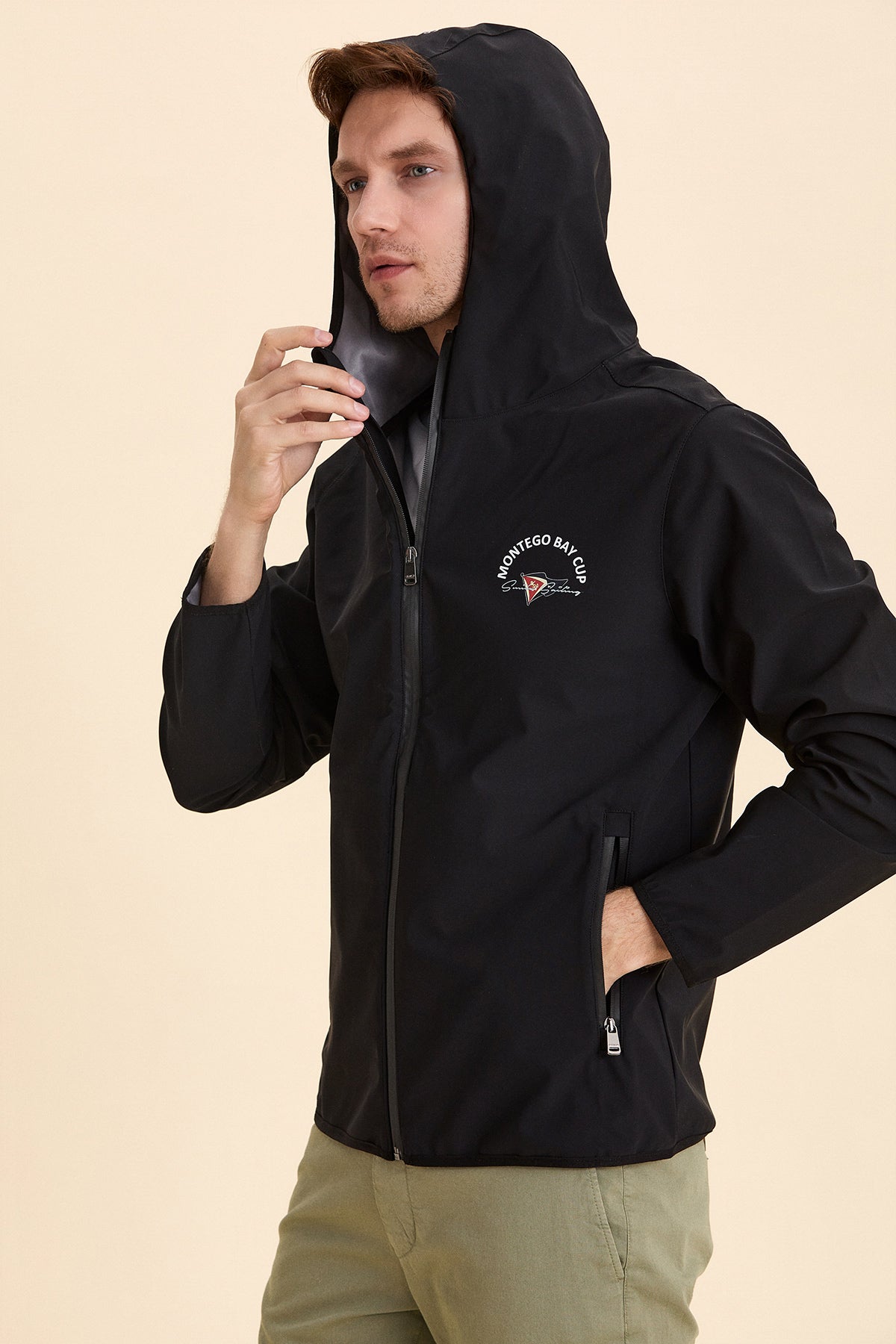 Hooded Black Summer Coat