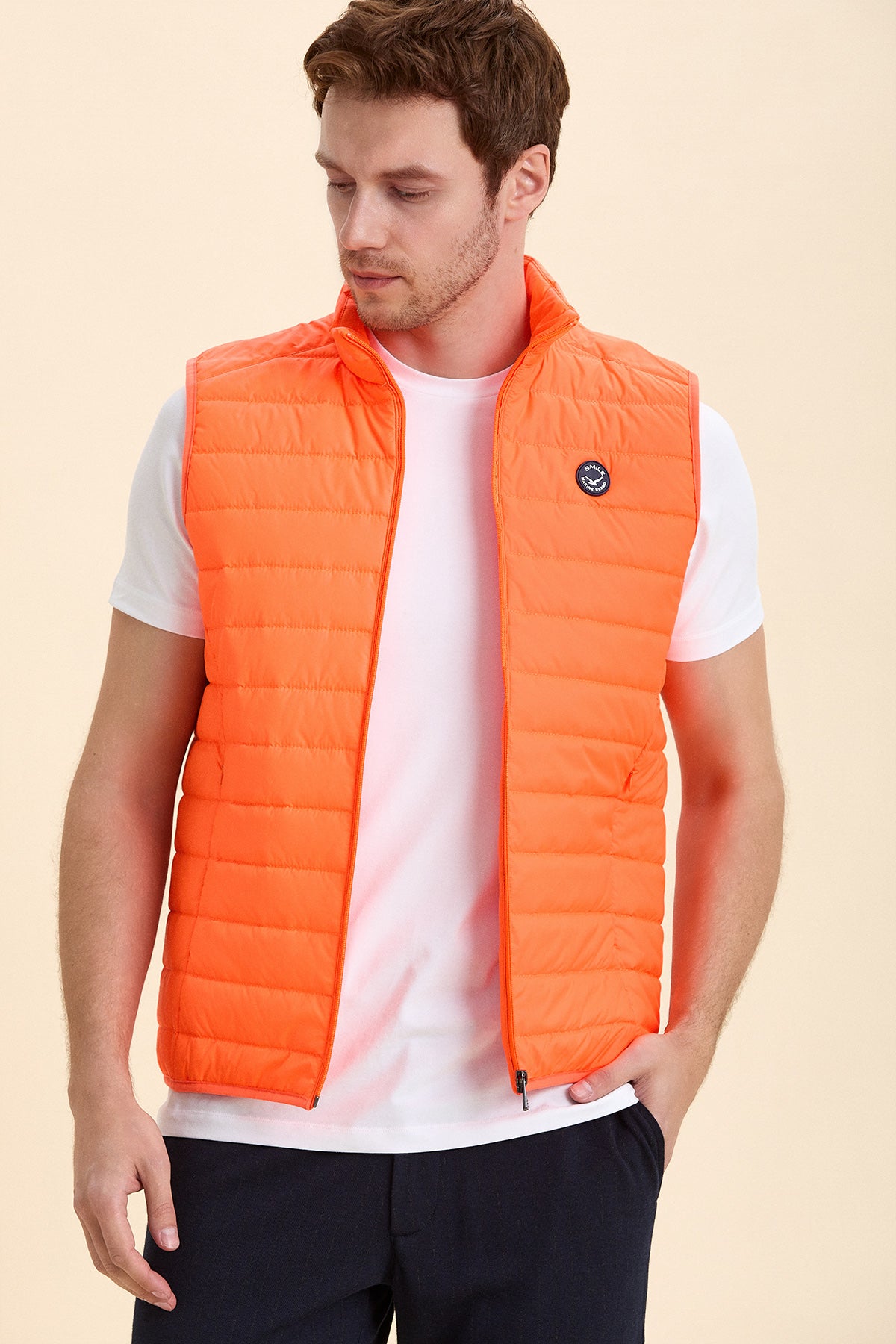 Neon Orange Puffer Vest