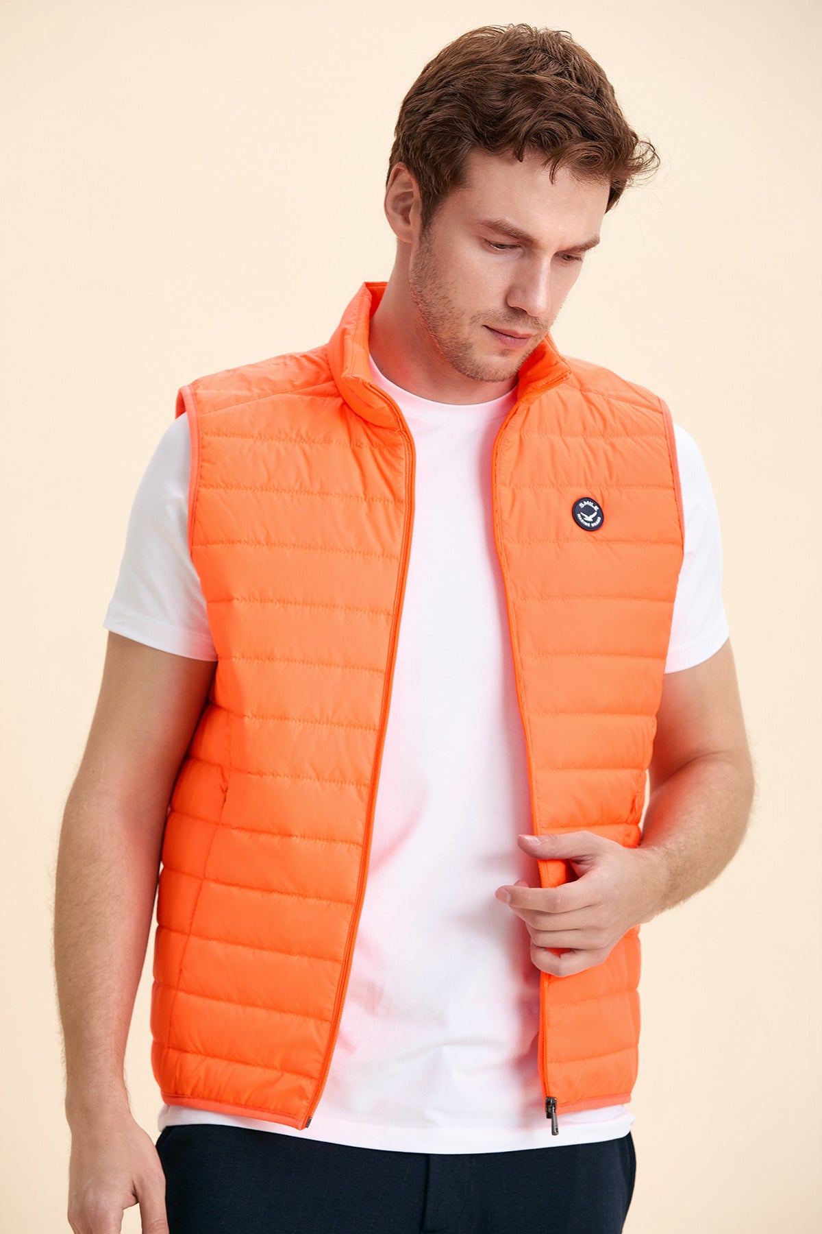 Neon Orange Puffer Vest