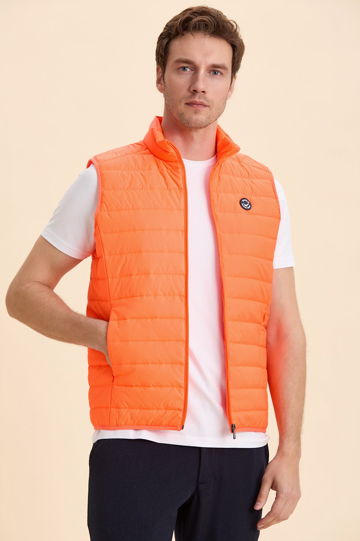 Neon Orange Puffer Vest