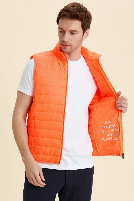 Neon Orange Puffer Vest