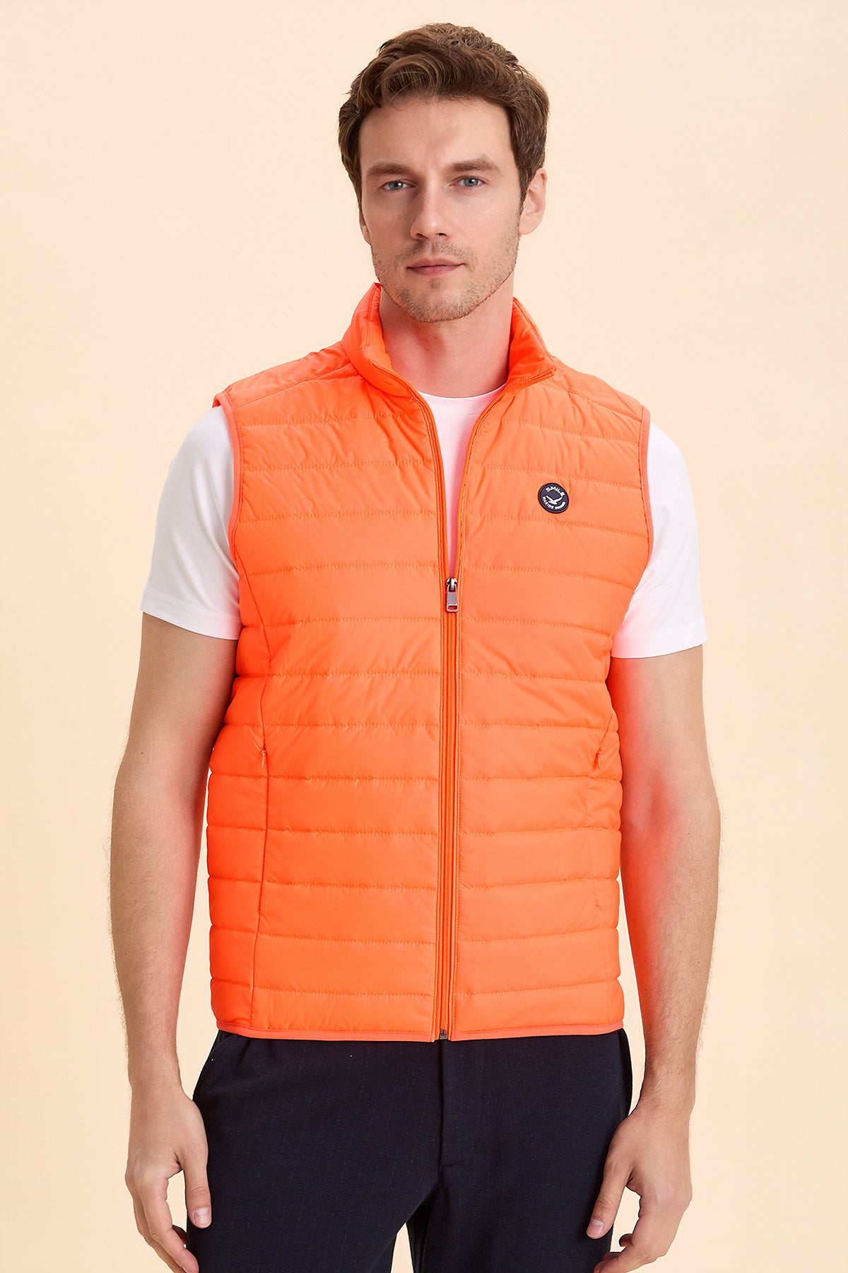Neon Orange Puffer Vest