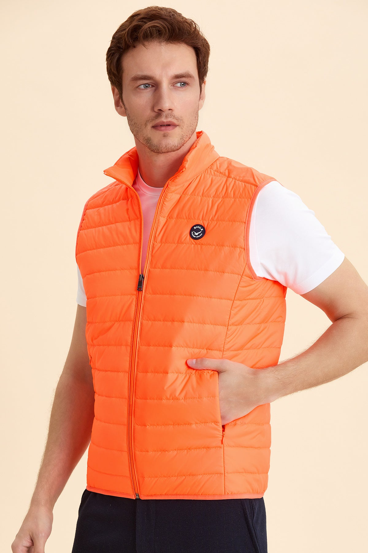 Neon Orange Puffer Vest