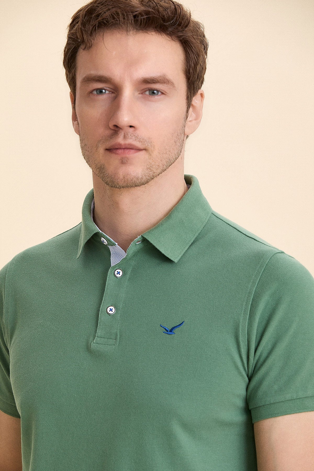 Khaki Logo Polo T-Shirt