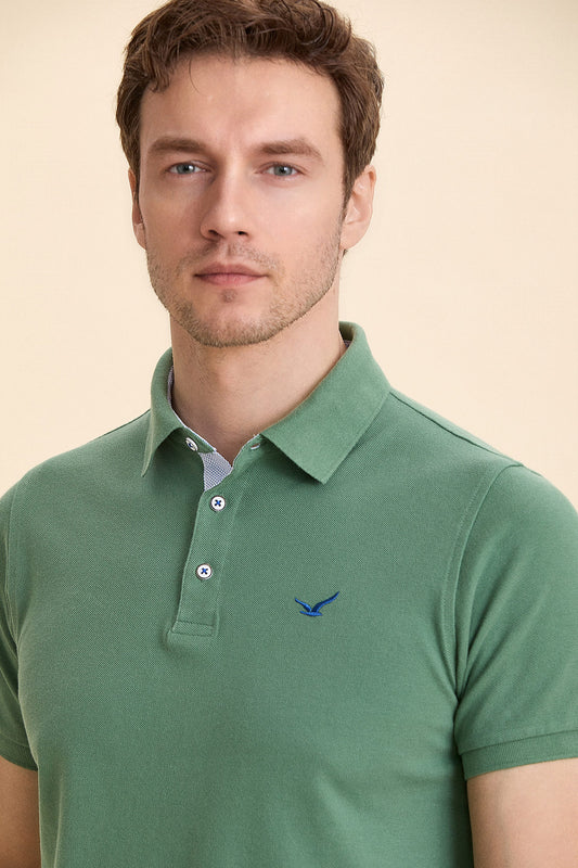 Khaki Logo Polo T-Shirt