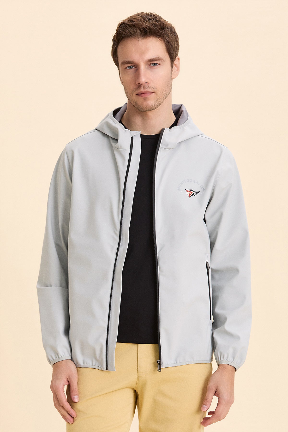 Hooded Gray Summer Coat