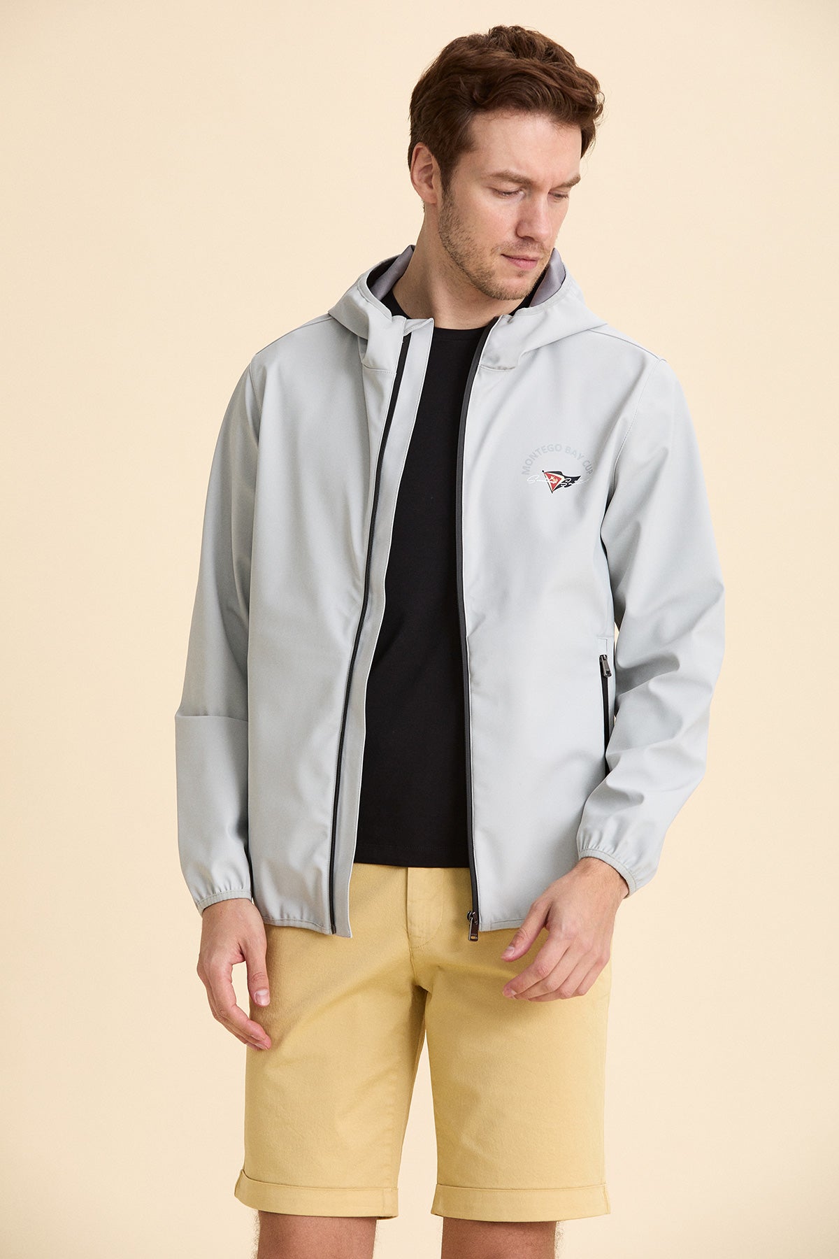 Hooded Gray Summer Coat