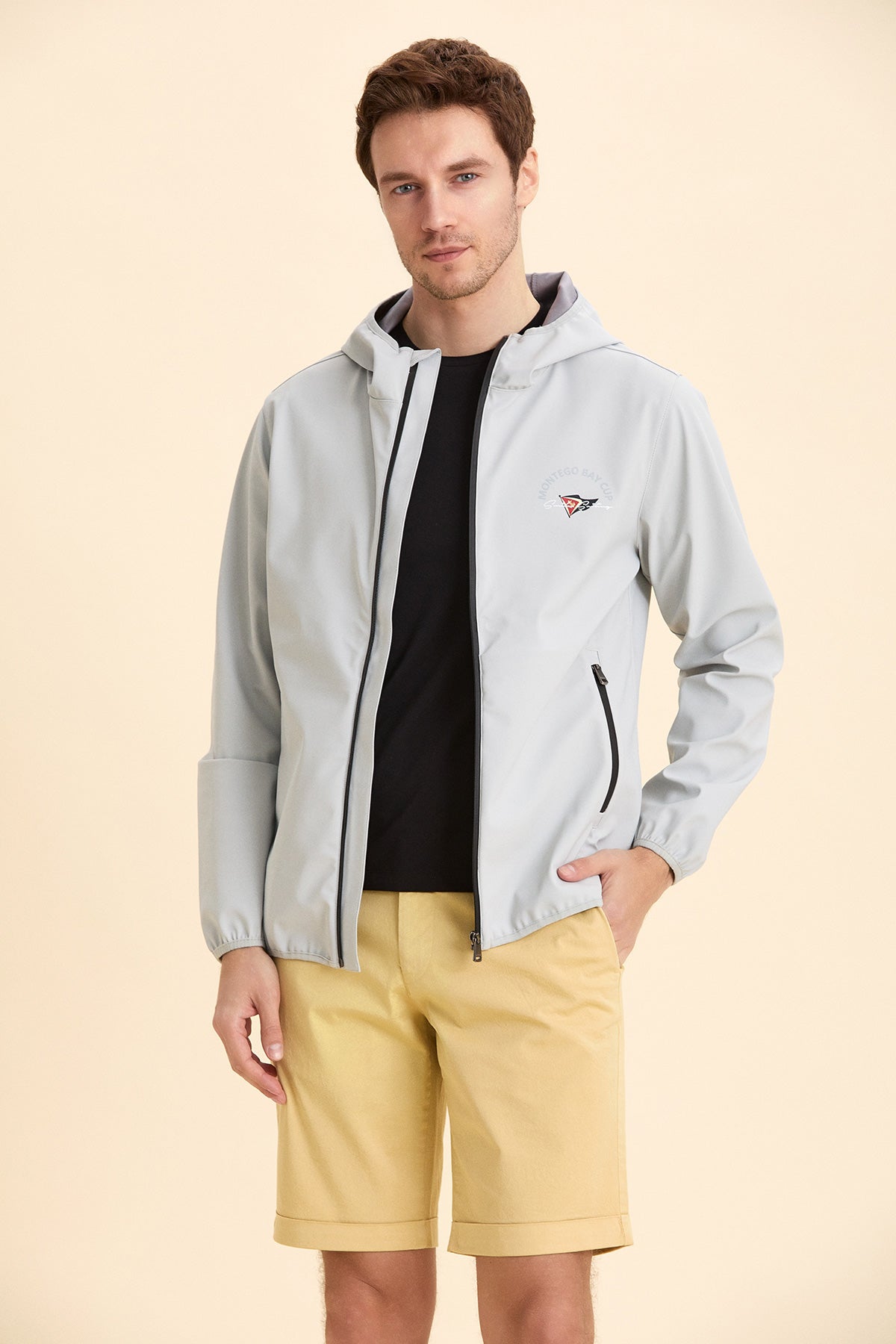 Hooded Gray Summer Coat