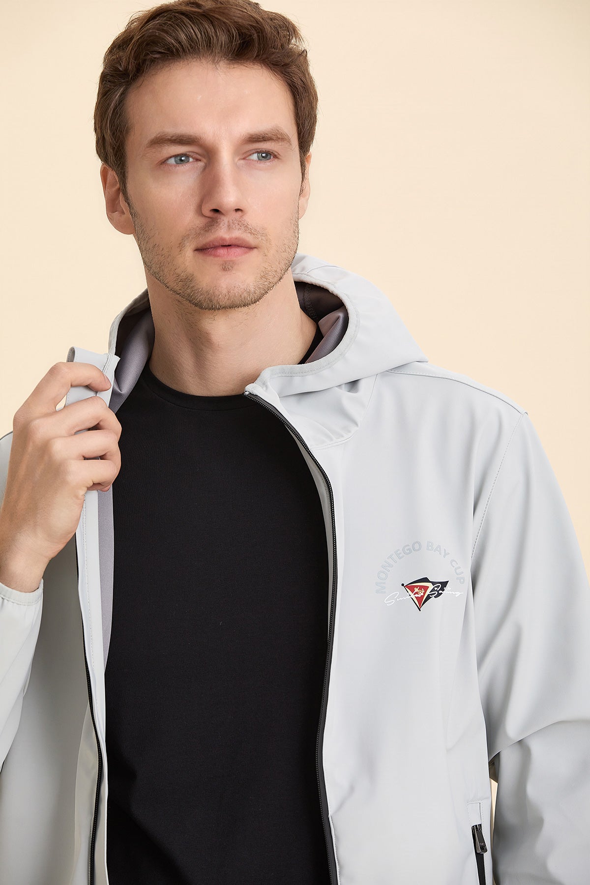 Hooded Gray Summer Coat