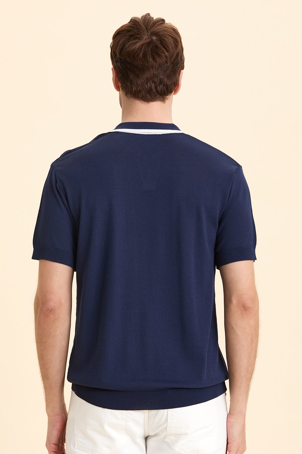 Navy Blue Polo Knitwear