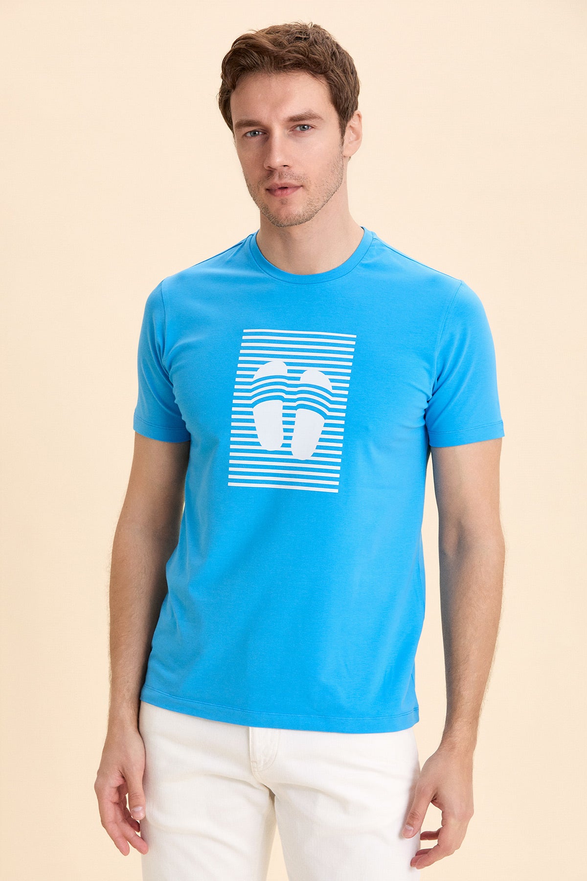 Turquoise Printed T-Shirt