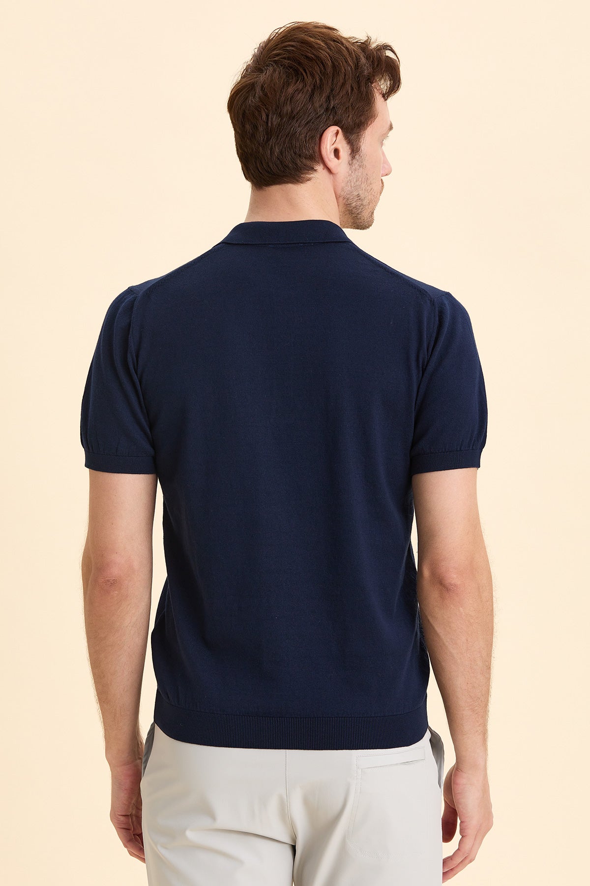 Navy Blue Polo Knitwear