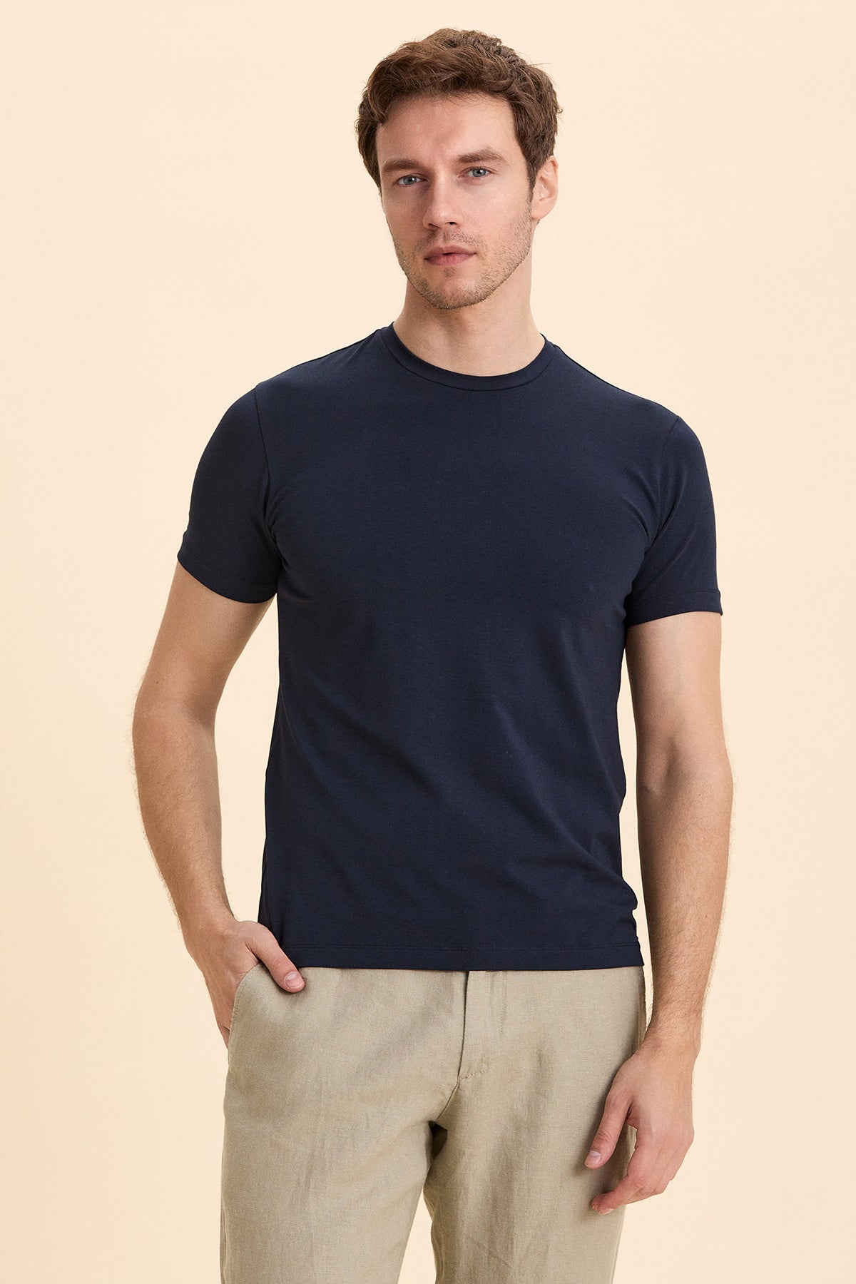 Navy Blue Basic T-Shirt