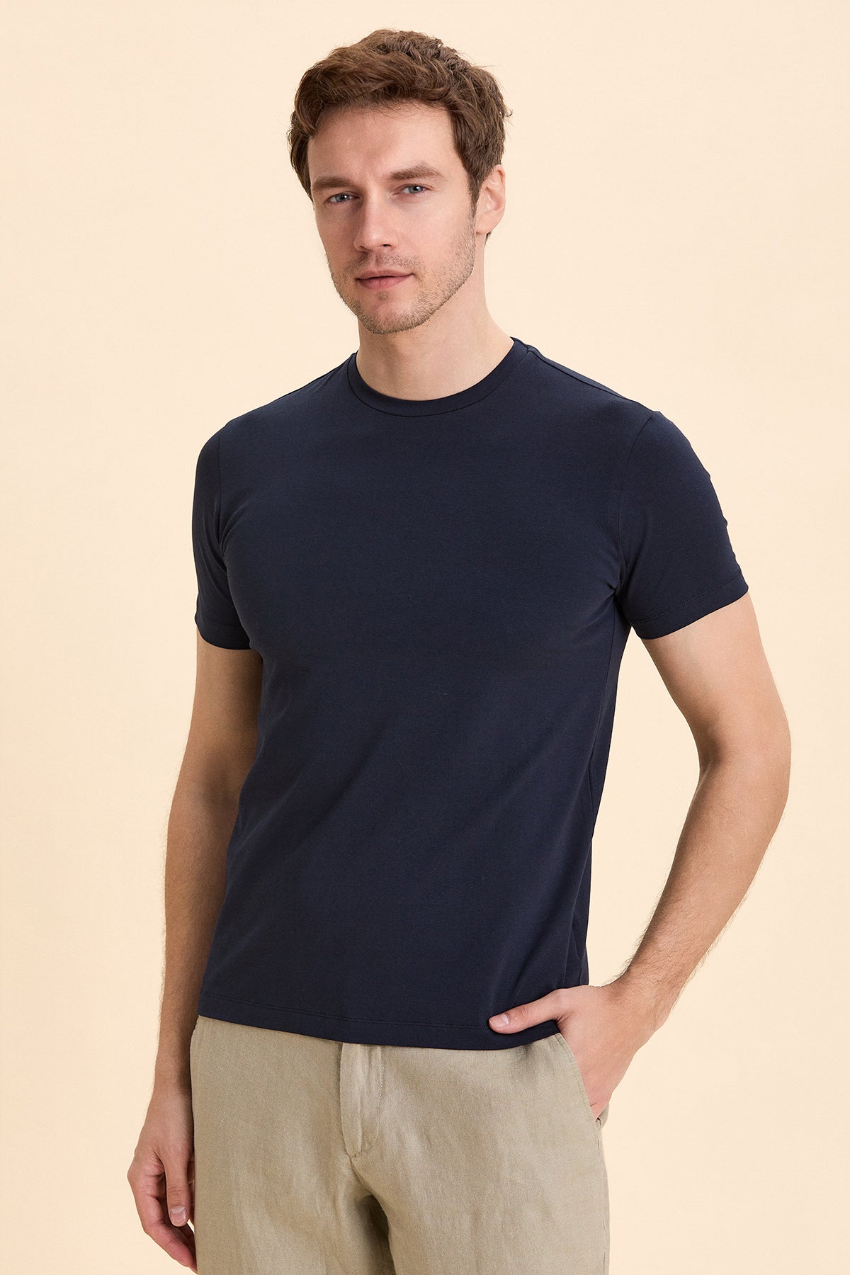 Navy Blue Basic T-Shirt