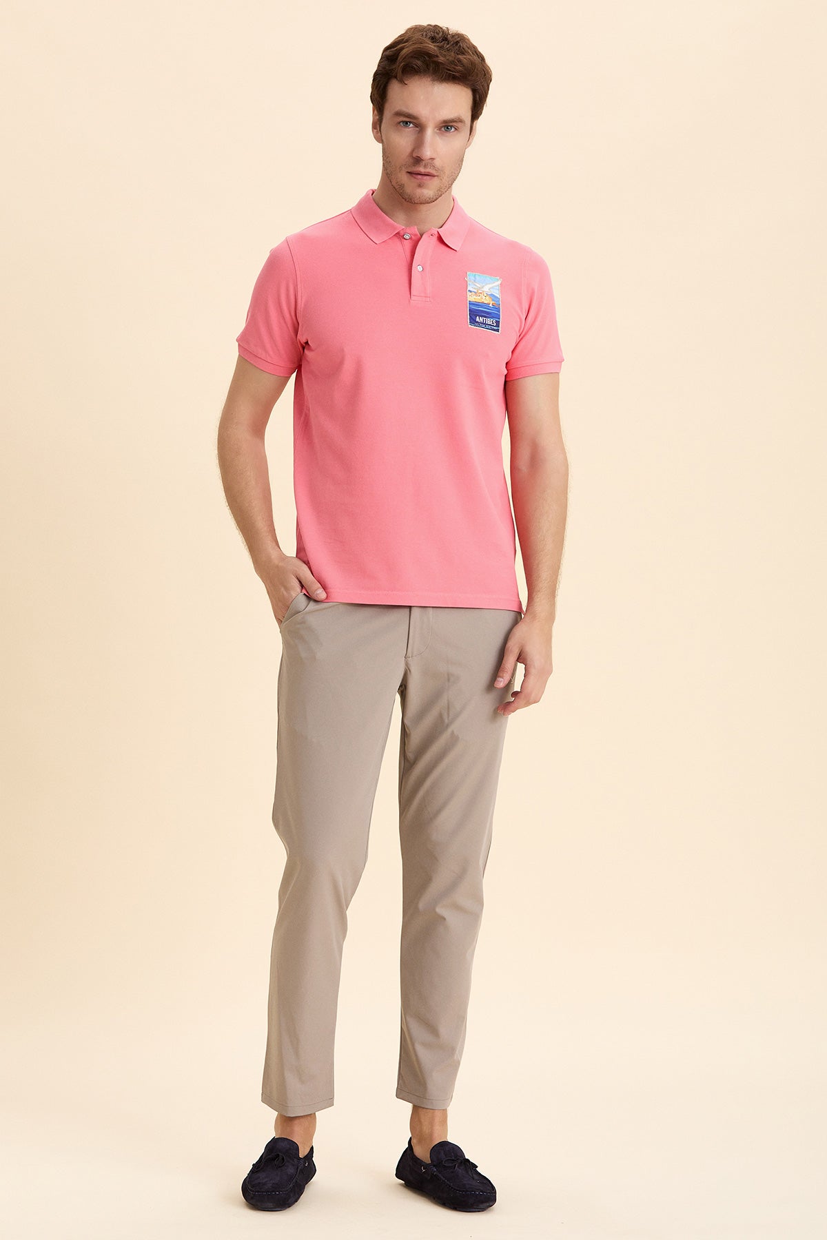 Salmon 100% Cotton Polo T-Shirt
