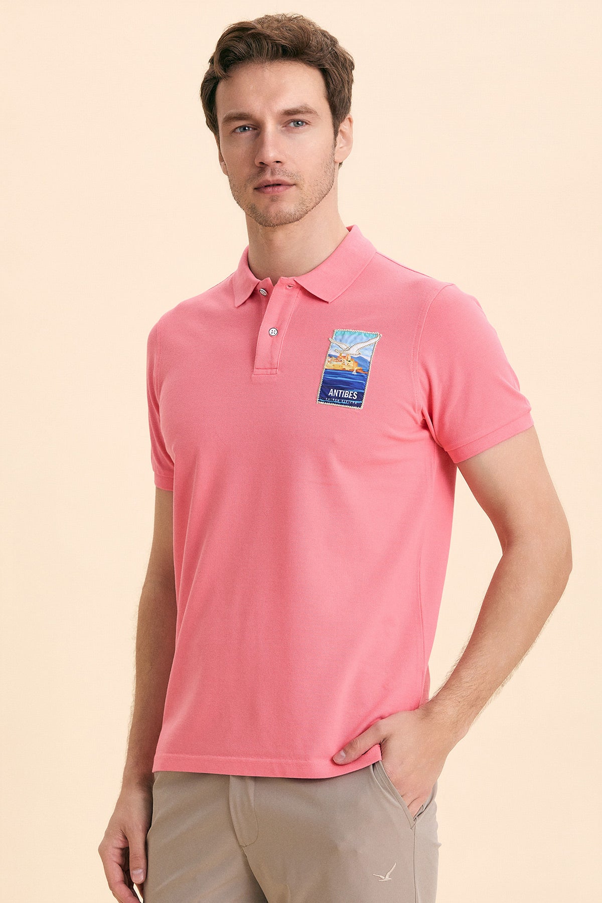 Salmon 100% Cotton Polo T-Shirt