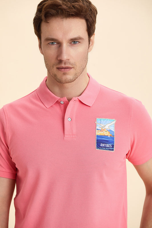 Salmon 100% Cotton Polo T-Shirt
