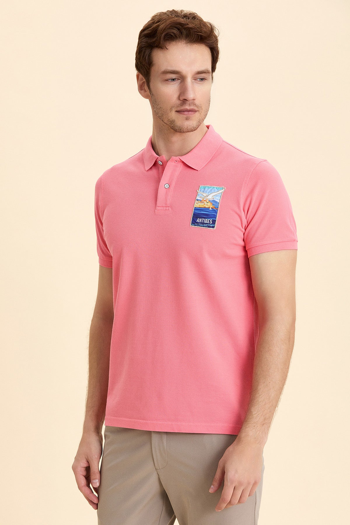 Salmon 100% Cotton Polo T-Shirt