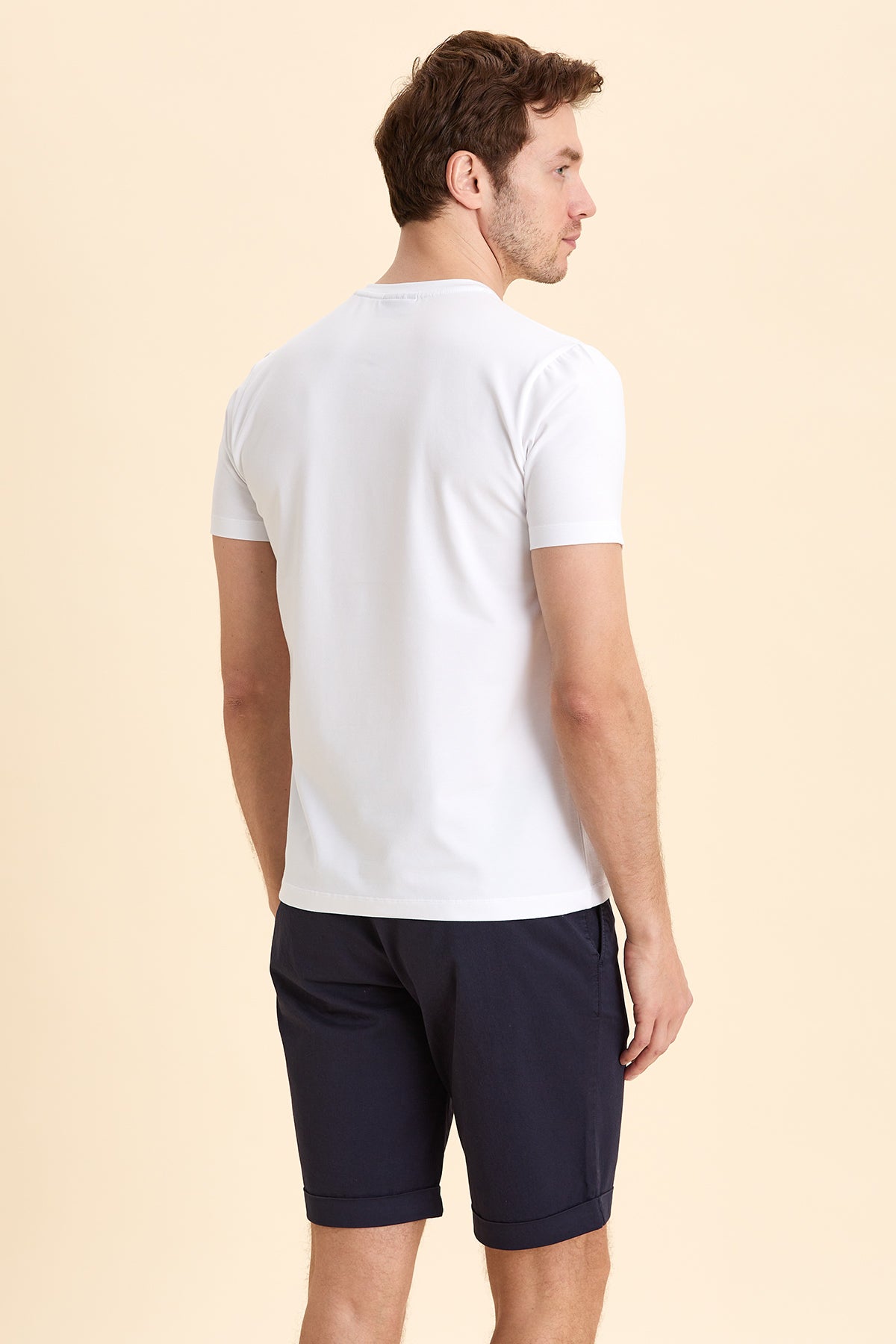 White Crew Neck Printed T-Shirt