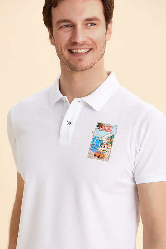 White 100% Cotton Polo T-Shirt